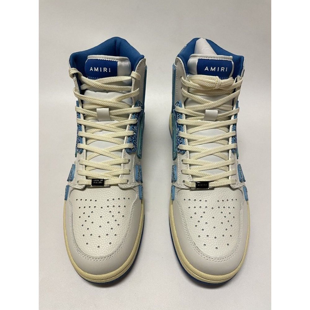 AMIRI Skel Top High Bandana Sneakers Blue White Men’s - Picture 4 of 7